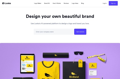 Looka,Looka官网截图,LOGO设计和生成工具