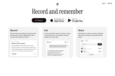 Voicenotes,Voicenotes官网截图,语音笔记工具