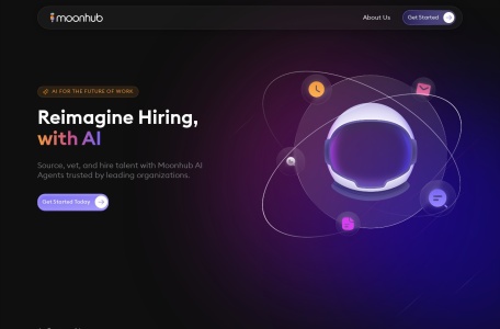MoonHub AI,MoonHub AI官网截图,AI人才招聘工具
