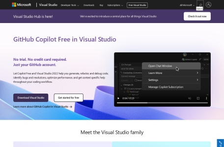 Visual Studio IDE,Visual Studio IDE官网截图,宇宙第一IDE