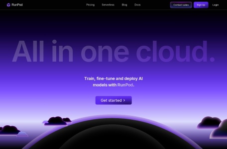 RunPod,RunPod官网截图,全球分布式GPU云计算服务提供商